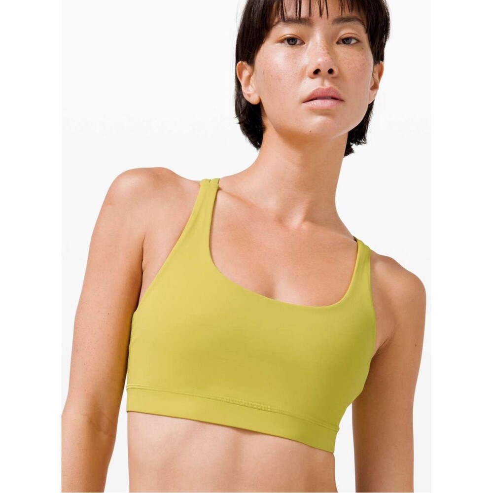Lululemon Energy Bra Medium Support,
B-D Cup, Yellow Pear